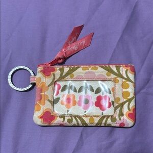 Vera Bradley Floral Card Holder with Keyring
